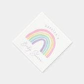 Pastel Pink Boho Rainbow Baby Dusche Serviette (Ecke)