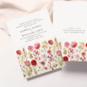 Pastel Pink Boho Wild Blume Hochzeit Einladung