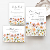 Pastel Pink Boho Wildblume Wedding Tischnummer