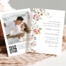 Pastel Pink Boho Wildblumen Hochzeit