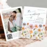 Pastel Pink Boho Wildblumen Hochzeiten QR-Code-Fot Einladung<br><div class="desc">Für weitere Anpassungen klicken Sie bitte auf "Diese Vorlage personalisieren",  dann auf "Bearbeiten mit dem Entwurfswerkzeug". Stilvoll bearbeitbare Vorlagen,  die leicht zu benutzen sind,  weitere Artikel im Laden verfügbar (Einladungen,  uAwg,  Dankeschön-Karten,  Schreibwaren & Dekor). Wenn Sie Hilfe oder passende Artikel benötigen,  kontaktieren Sie mich bitte.</div>