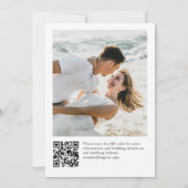 Pastel Pink Boho Wildblumen Hochzeiten QR-Code-Fot Save The Date (Rückseite)