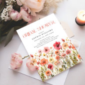 Pastel Pink Boho Wilde Blume Brautparty Einladung