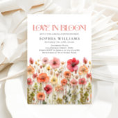Pastel Pink Boho Wilde Blume Brautparty Einladung