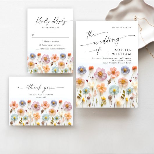 Pastel Pink Boho Wilde Blume Brautparty Einladung