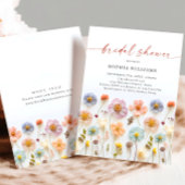 Pastel Pink Boho Wilde Blume Brautparty Einladung