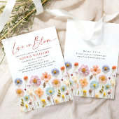 Pastel Pink Boho Wilde Blume Brautparty Einladung