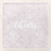 Pastel Pink Bokeh Design Glass Untersetzer (Vorderseite)
