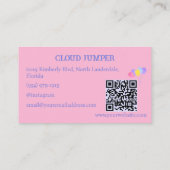 Pastel Pink Bounce House Rentals QR-Code Visitenkarte (Rückseite)