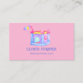 Pastel Pink Bounce House Rentals QR-Code Visitenkarte (Vorderseite)