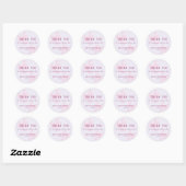 Pastel Pink Bow Baby Shower Thank You Sticker (Blatt)