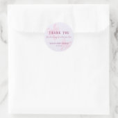 Pastel Pink Bow Baby Shower Thank You Sticker (Tasche)