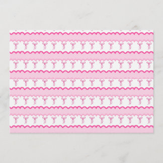 Pastel Pink Bow Seamless Pattern – Cute Aesthetic  Einladung