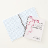 Pastel Pink Bow Sweet 16 Letters to Birthday Girl Notizblock (Innenseite)