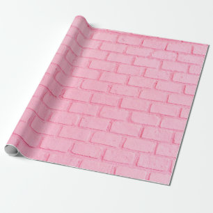 Pastel pink brick background wall textur. Pink Geschenkpapier