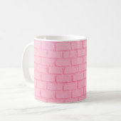 Pastel pink brick background wall texture. pink re kaffeetasse (Vorderseite Links)