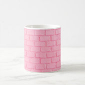 Pastel pink brick background wall texture. pink re kaffeetasse (Mittel)