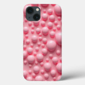 Pastel Pink Bubble Texture iPhone Case for Women (Rückseite)