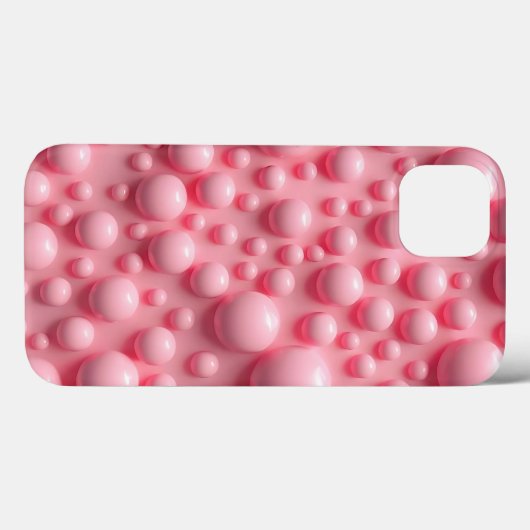 Pastel Pink Bubble Texture iPhone Case for Women (Rückseite (Horizontal))