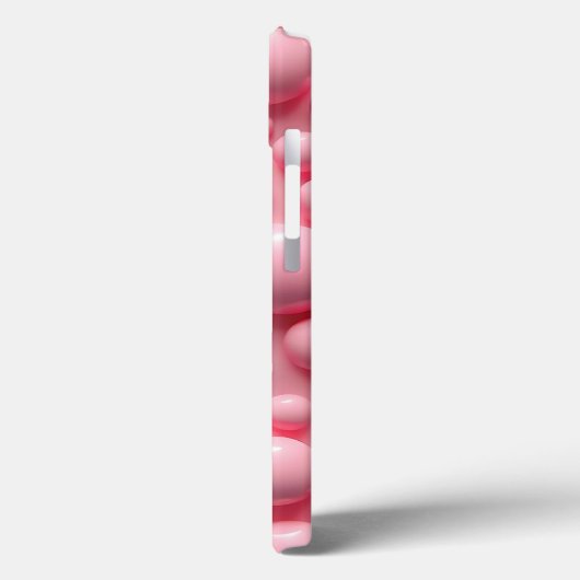 Pastel Pink Bubble Texture iPhone Case for Women (Rückseite / Links)