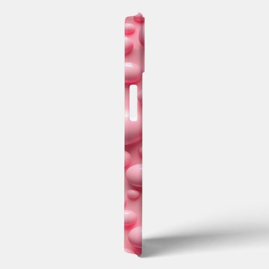 Pastel Pink Bubble Texture iPhone Case for Women (Rückseite / Rechts)