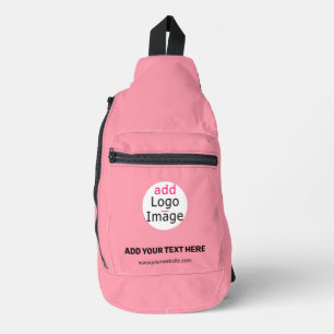 Pastel Pink Business Chic Custom Crossbody Bag