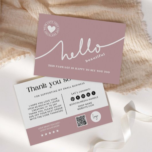 Pastel Pink Business Vielen Dank Dankeskarte