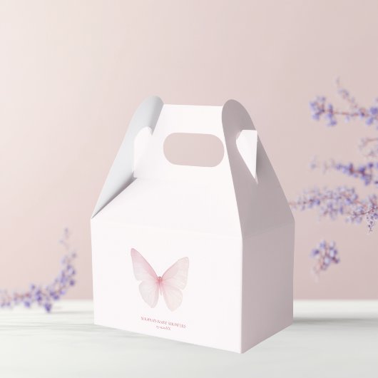 "Pastel Pink Butterfly Babydusche Geschenkschachtel