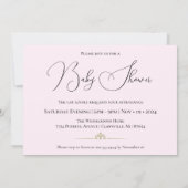 Pastel Pink Cat Lover Kinderdusche Einladung (Rückseite)