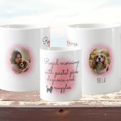 Pastel Pink Cavalier Watercolor Custom Photo Kaffeetasse