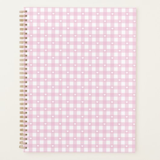 Pastel Pink Checks Planer (Vorderseite)