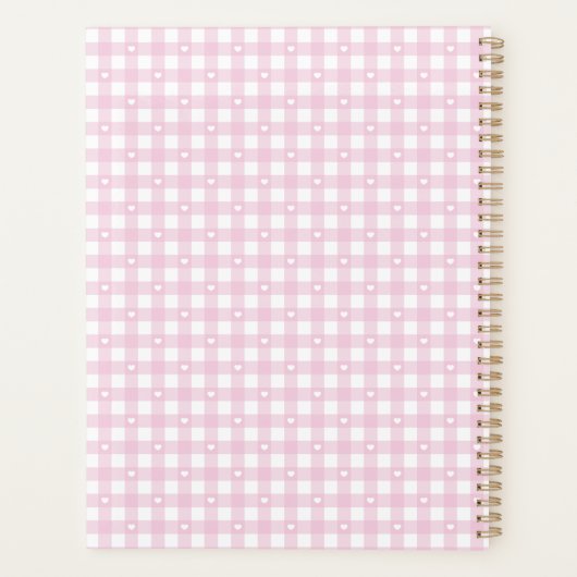 Pastel Pink Checks Planer (Rückseite)