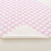 Pastel Pink Checks Sherpadecke (3/4)