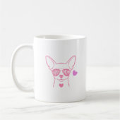 Pastel Pink Chihuahua Custom Name Dog Mom Mug Kaffeetasse (Links)