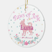 Pastel Pink Chihuahua | Personalized Christmas Keramik Ornament (Links)