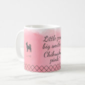 Pastel Pink Chihuahua - Personalized Photo & Name Kaffeetasse (Vorderseite Links)