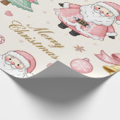 Pastel Pink Christmas Delight Geschenkpapier (Ecke)