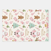 Pastel Pink Christmas Delight Geschenkpapier Set (Vorderseite)