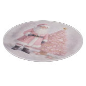 Pastel Pink Christmas Santa Cutting Board Schneidebrett (Ecke)