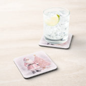 Pastel Pink Christmas Santa  Getränkeuntersetzer (Rechte Seite)