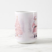 Pastel Pink Christmas Santa  Kaffeetasse (Mittel)