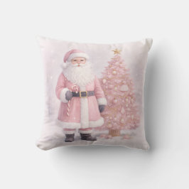 Pastel Pink Christmas Santa Kissen
