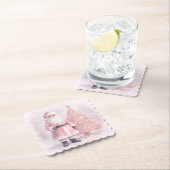 Pastel Pink Christmas Santa  Untersetzer (Vor Ort)