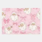 Pastel Pink Christmas Trees Bows Holiday  Geschenkpapier Set (Vorderseite 2)