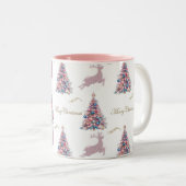 Pastel Pink Christmas Zweifarbige Tasse (VorderseiteRechts)