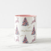 Pastel Pink Christmas Zweifarbige Tasse (Mittel)