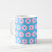 Pastel Pink Circles Simple Clean Minimal Blue Kaffeetasse (Vorderseite Links)