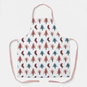 Pastel Pink Cookie Form Baummuster Muster Weihnach Schürze (Vorderseite)