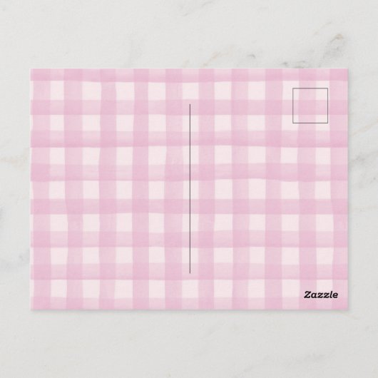 Pastel Pink Coquette Bow Brautparty laden Postkarte (Rückseite)