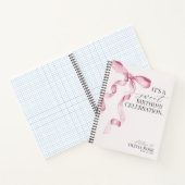 Pastel Pink Coquette Bow Letters to Birthday Girl Notizblock (Innenseite)